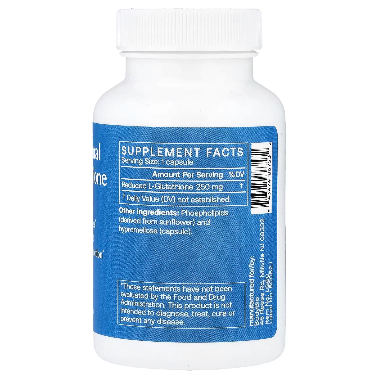 BodyBio Liposomal Glutathione Capsules