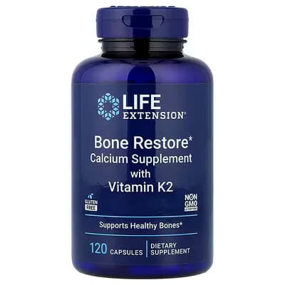 Life Extension – Bone Restore Calcium Supplement with Vitamin K2 Capsules