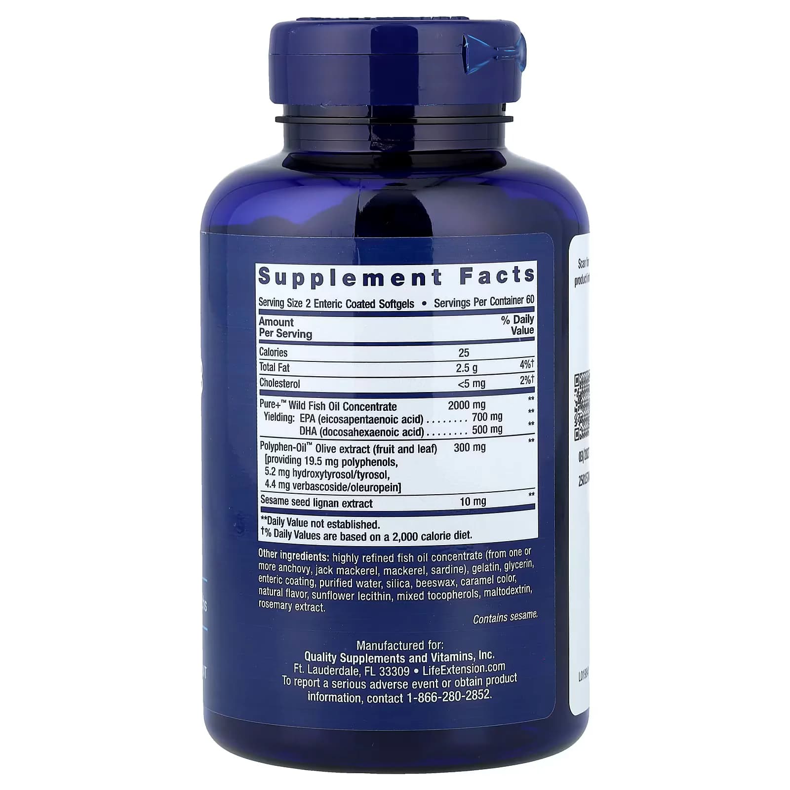 Life Extension Super Omega-3 EPA/DHA Fish Oil