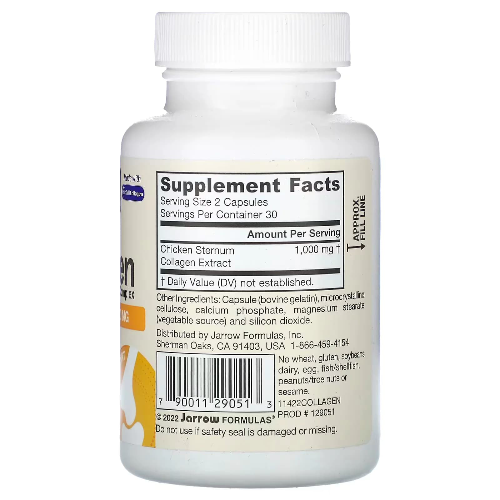 Jarrow Formulas Type 2 Collagen Complex 500mg