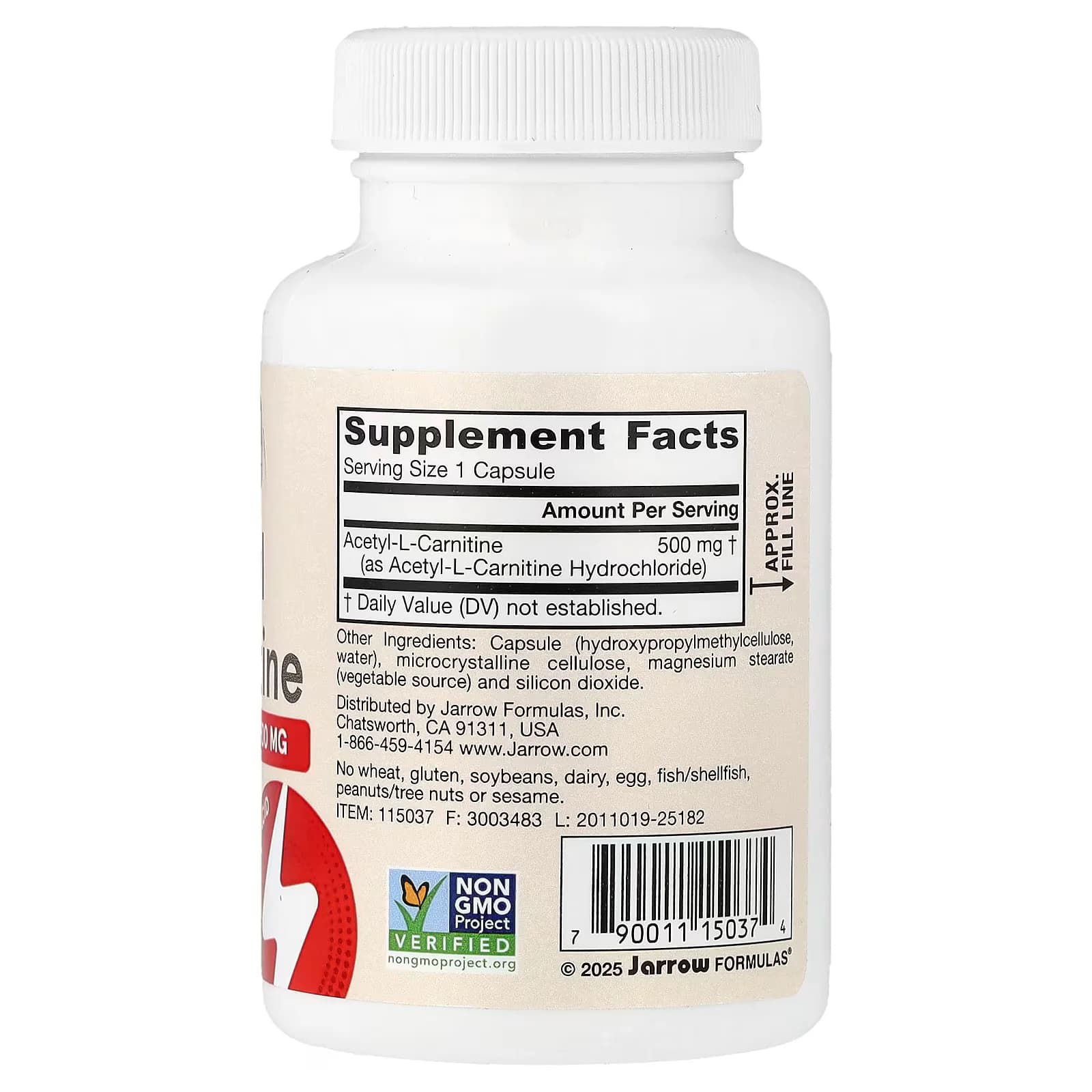 Jarrow Formulas Acetyl L-Carnitine 500 mg