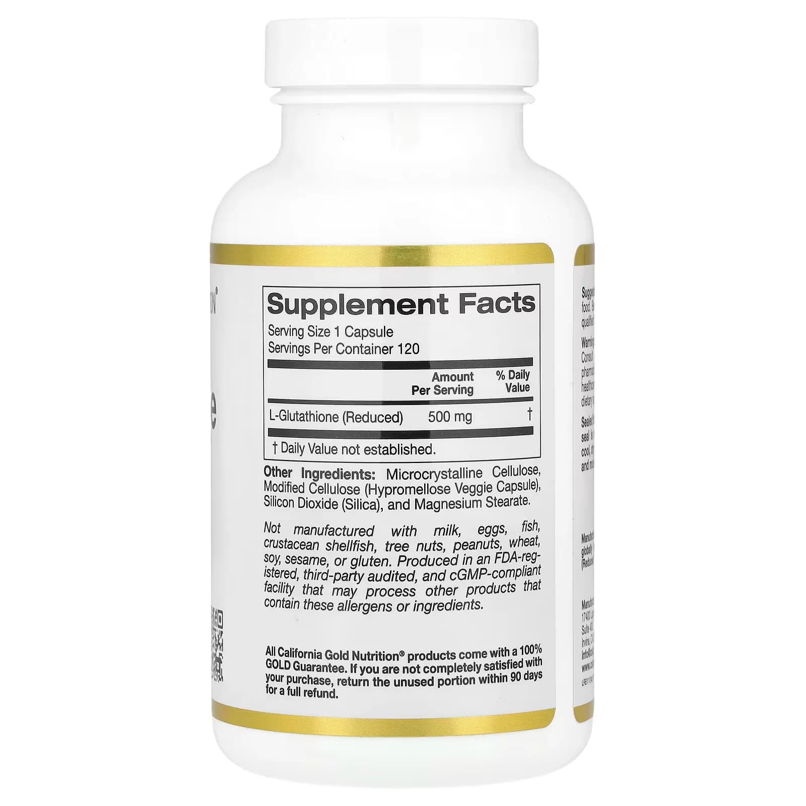California Gold Nutrition L-Glutathione (Reduced) 500 mg 30 Capsules in Pakistan at Well Mart