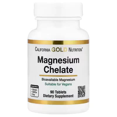 California Gold Nutrition Magnesium Chelate with Calcium 90 Tablets in Pakistan at Well Mart