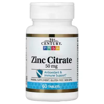 21st Century Zinc Citrate 50 mg 60 Tablets in Pakistan at Well Mart