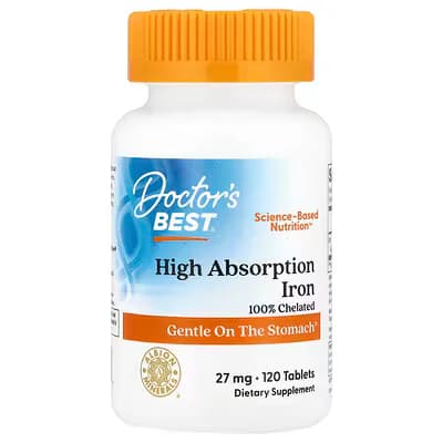Doctor’s Best High Absorption Iron with Ferrochel 27 mg