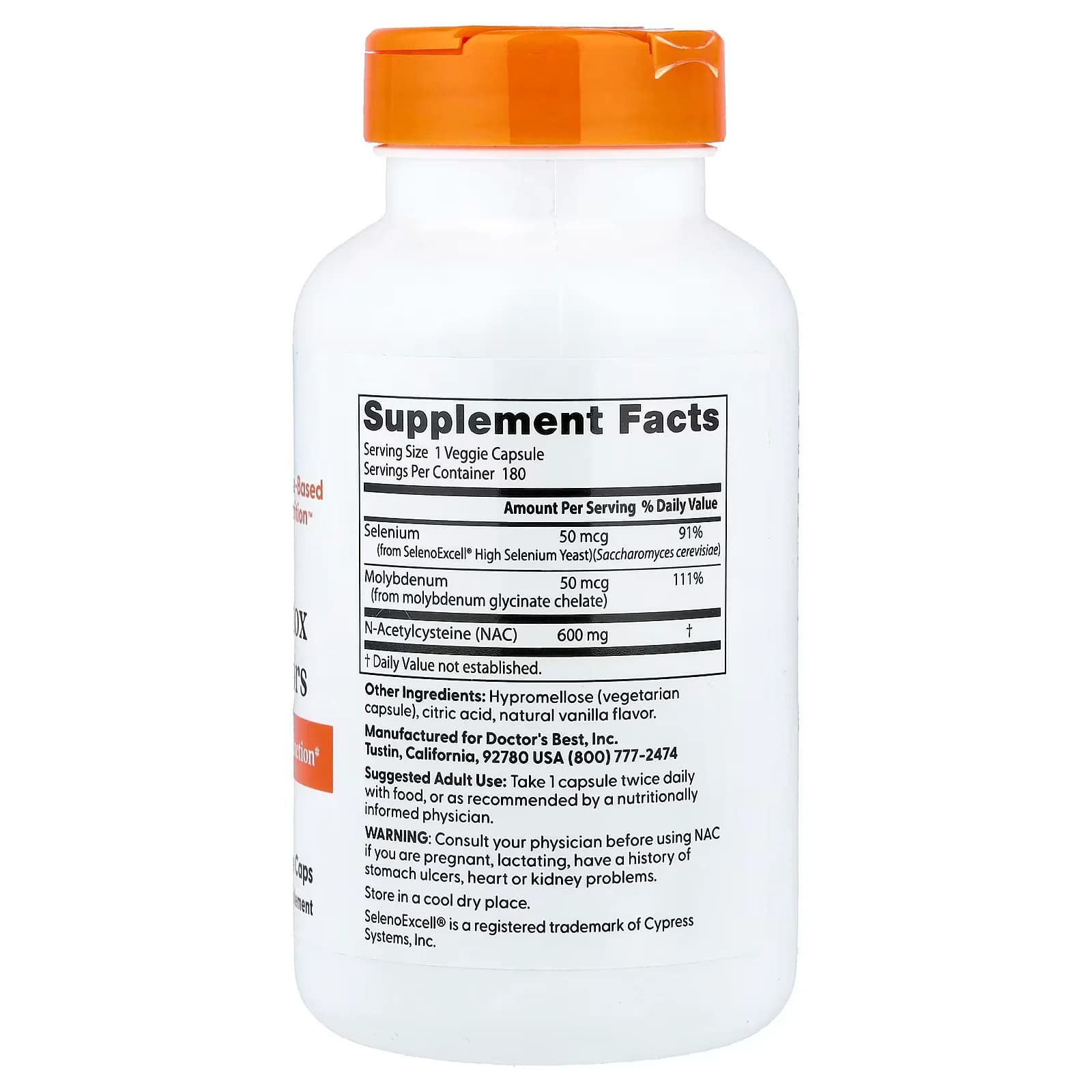 Doctor’s Best NAC Detox Regulators with SelenoExcell