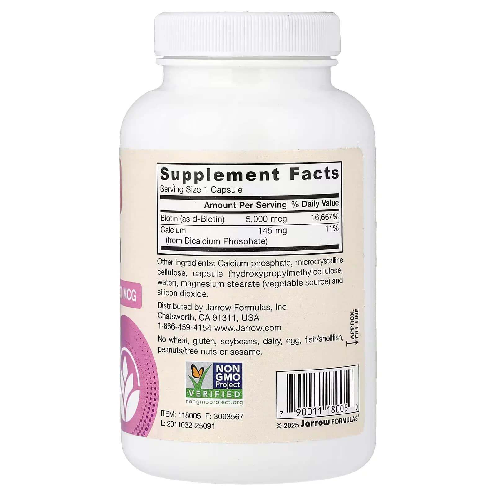Jarrow Formulas Vegan Biotin 5000 Mcg In Pakistan, Supports Skin