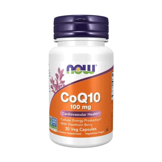 NOW Foods CoQ10 100 mg with Hawthorn Berry Veg Capsules | Buy in Pakistan
