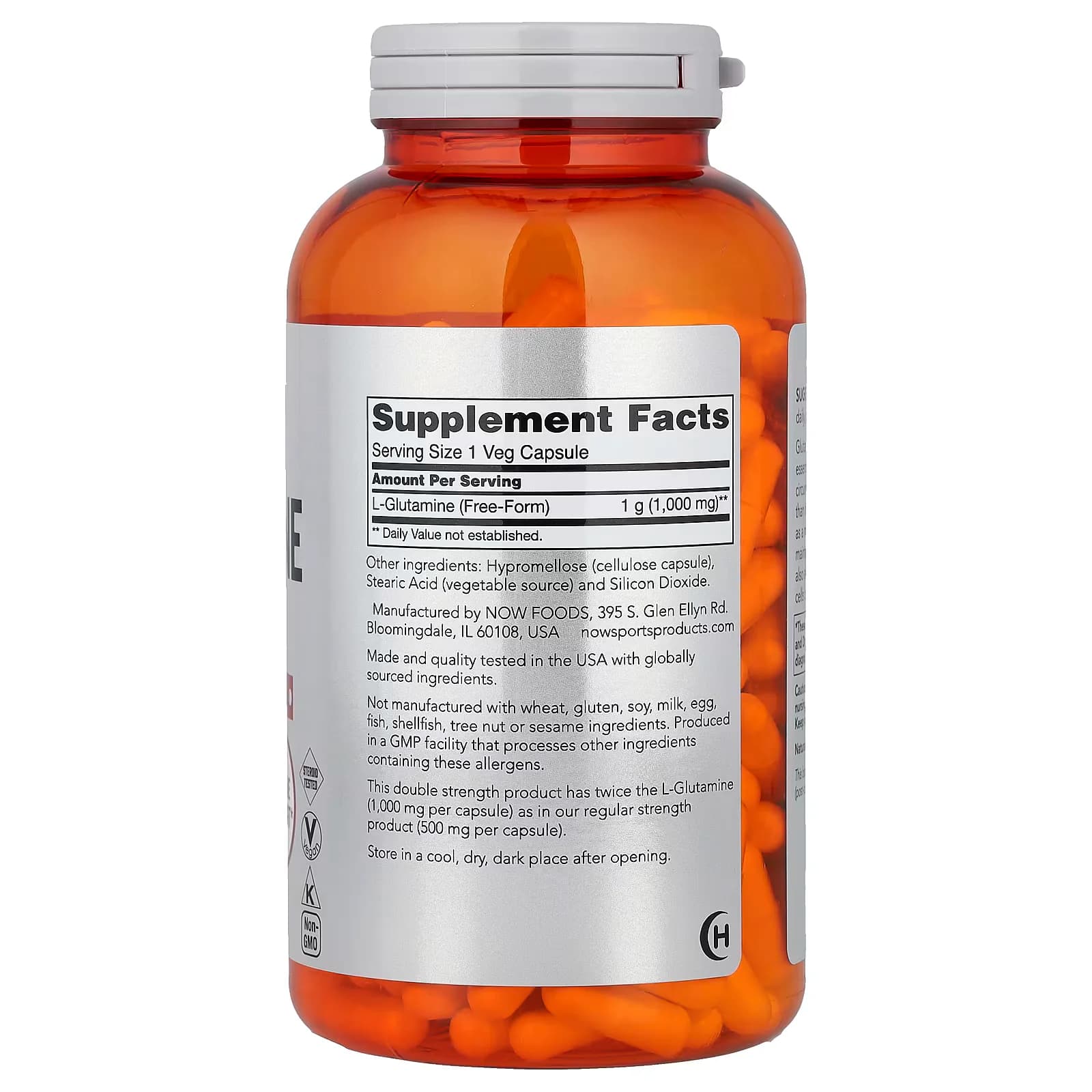 NOW Foods Sports L-Glutamine Veg Capsules | Buy in Pakistan