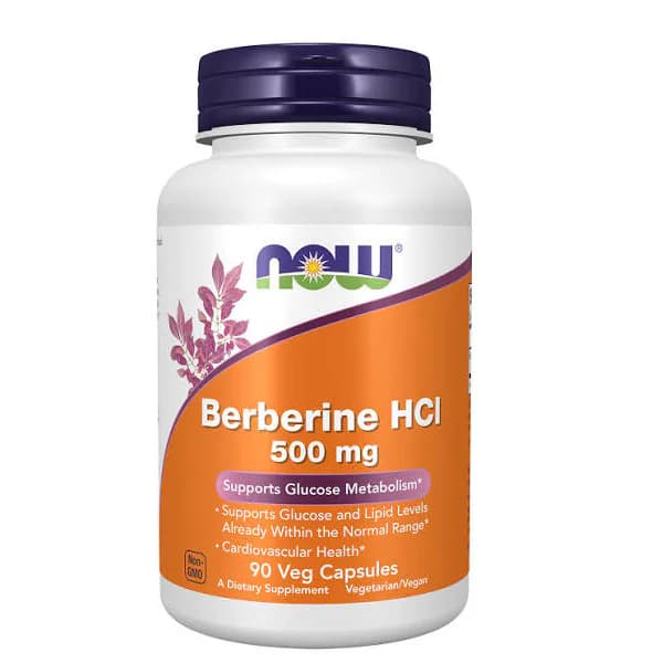NOW Foods Berberine HCl 500 mg 90 Veg Capsules | Buy in Pakistan