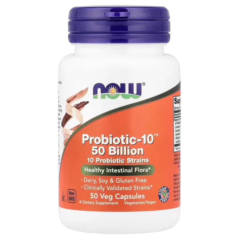 NOW Foods Probiotic-10 50 Billion Veg Capsules | Buy in Pakistan