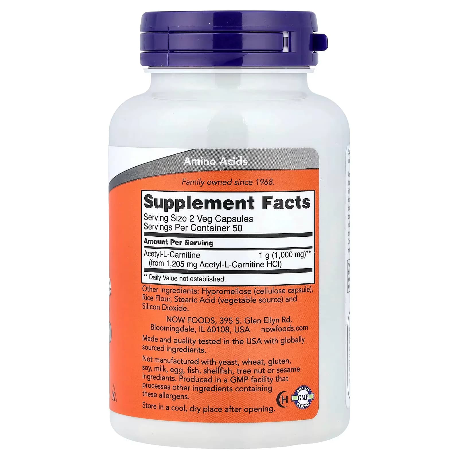 NOW Foods Acetyl-L-Carnitine Veg Capsules — NOW Foods — Vegan Capsules — in Pakistan (image 2)