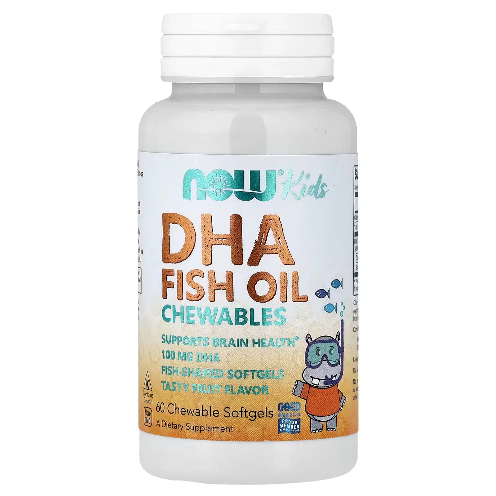 NOW Foods Kid's DHA Fish Oil Chewables Tasty Fruit 60 Softgels | Buy in Pakistan