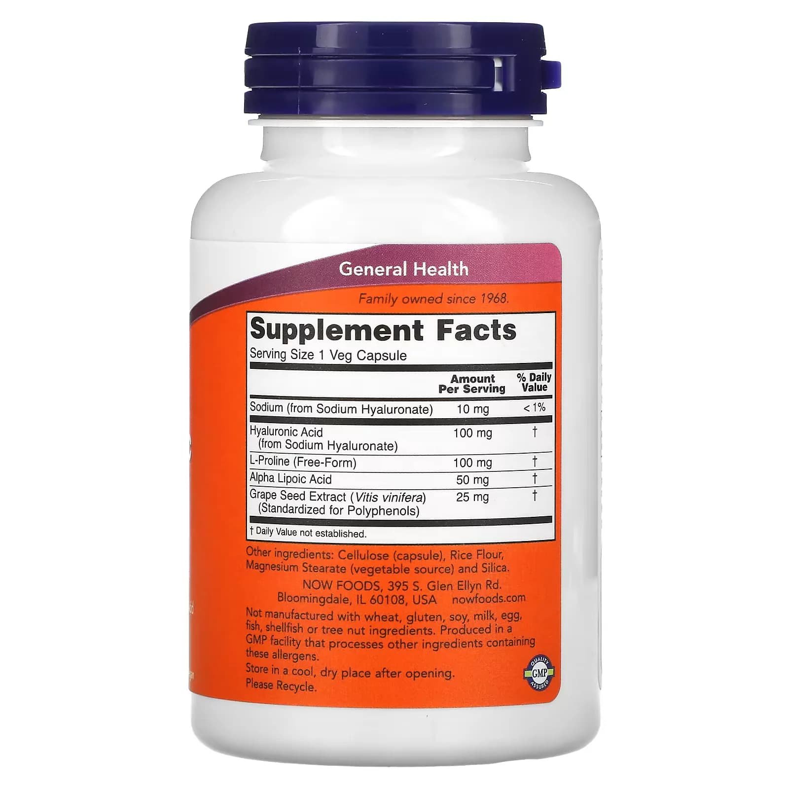NOW Foods Hyaluronic Acid 100 mg Veg Capsules | Buy in Pakistan