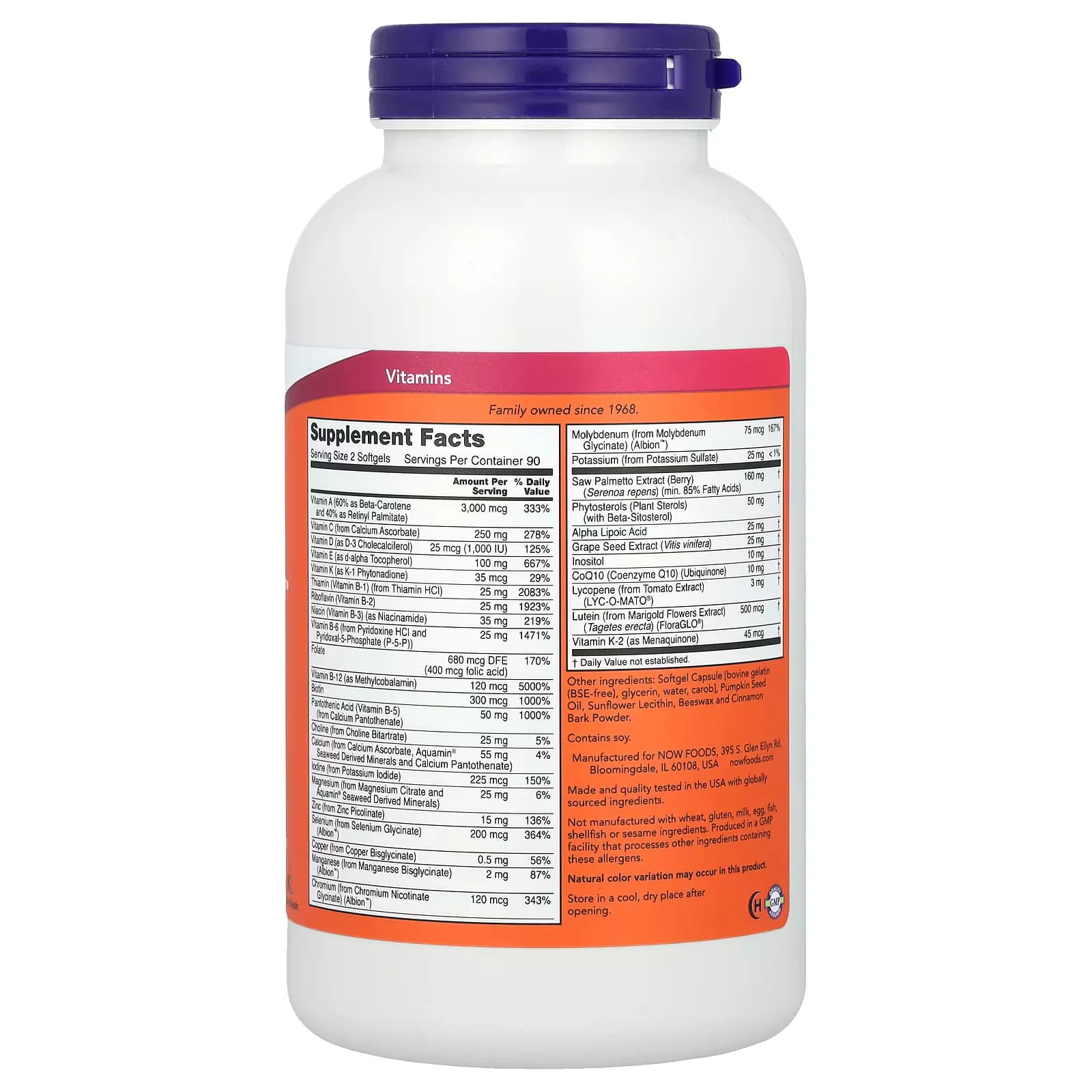 NOW Foods ADAM Men's Multi 180 Softgels | Buy in Pakistan