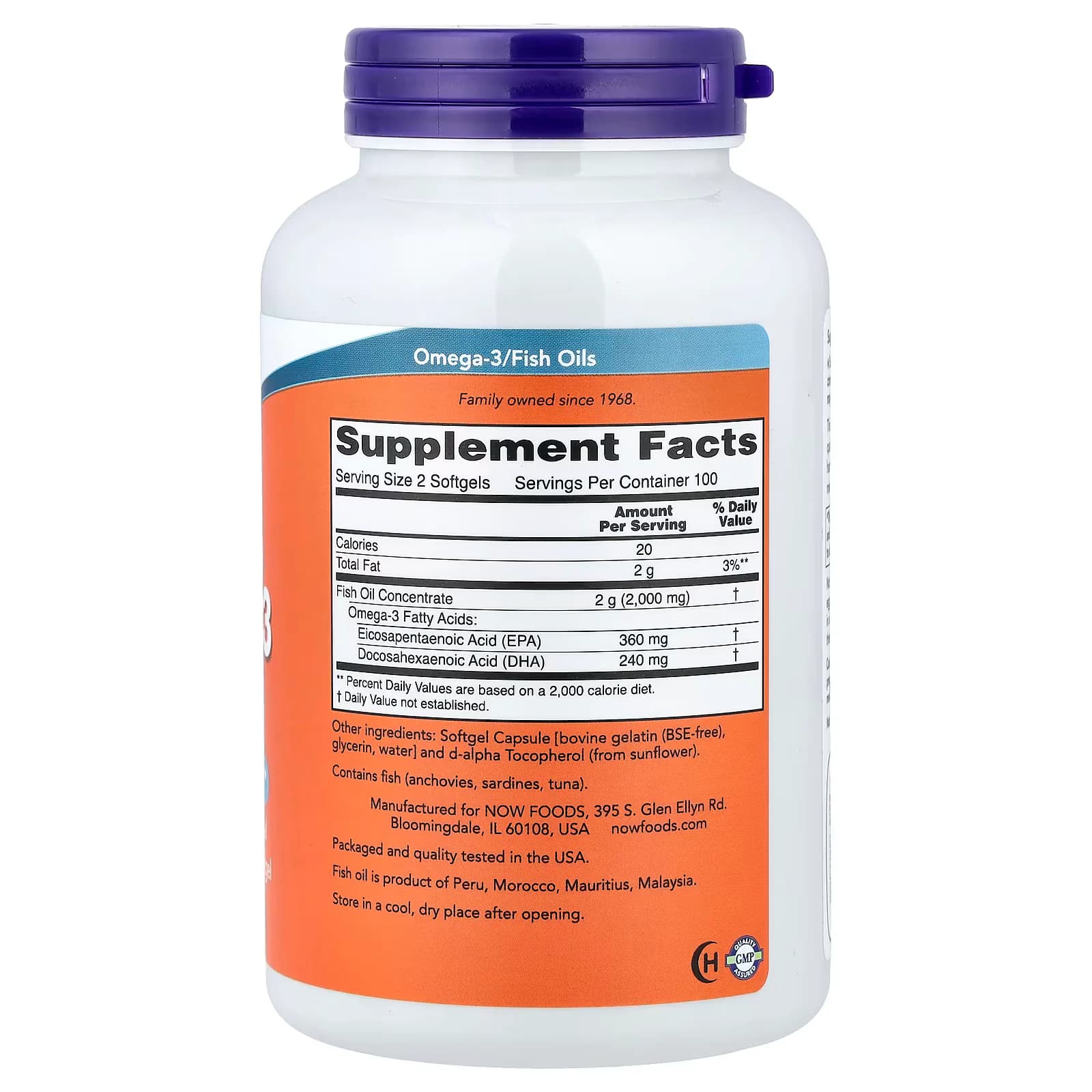 NOW Foods Omega-3 Fish Oil 200 Softgelsin Pakistan,