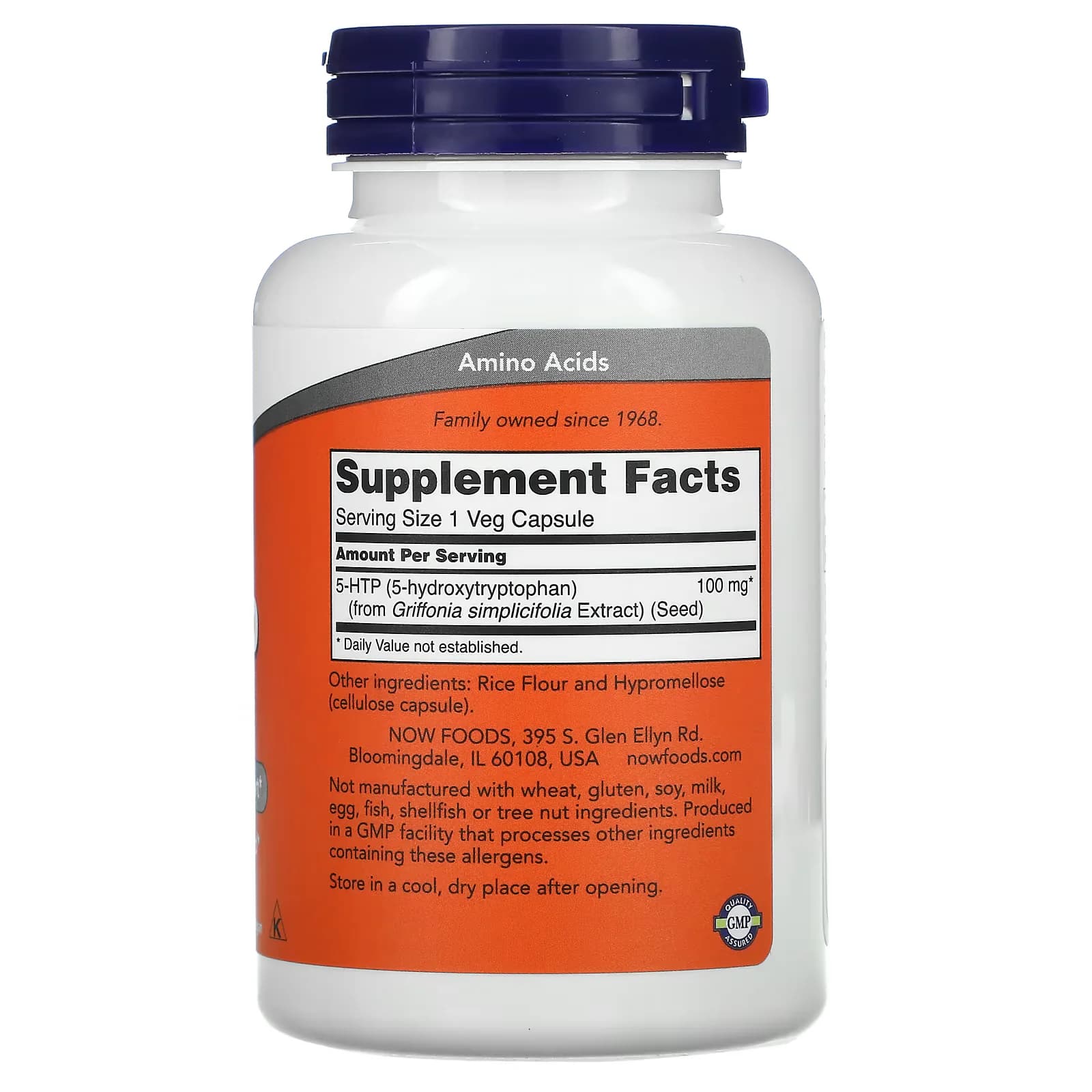 NOW Foods 5-HTP 100mg Veg Capsules | Buy in Pakistan,