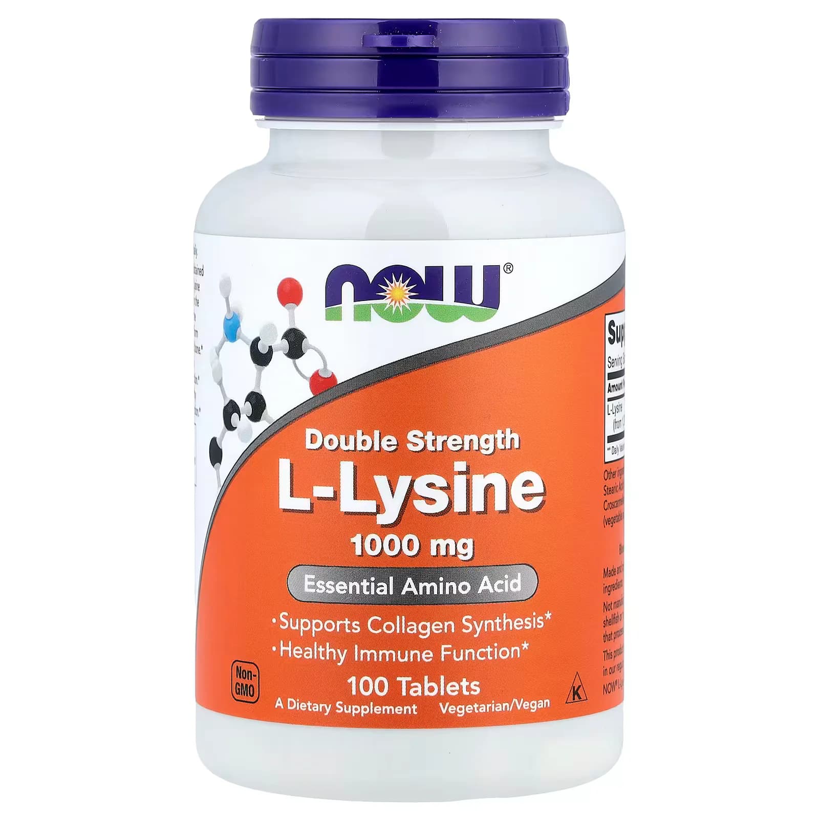 NOW Foods L-Lysine 1000mg Tablets | Buy in Pakistan