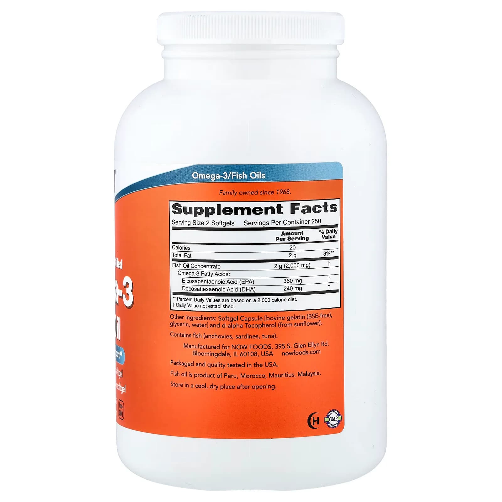 NOW Foods Omega-3 Fish Oil 500 Softgels | Buy in Pakistan