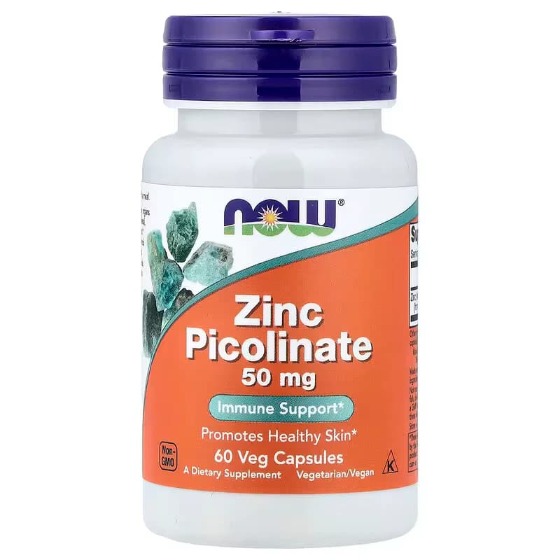 NOW Foods Zinc Picolinate 50mg 60 Capsules | Buy in Pakistan