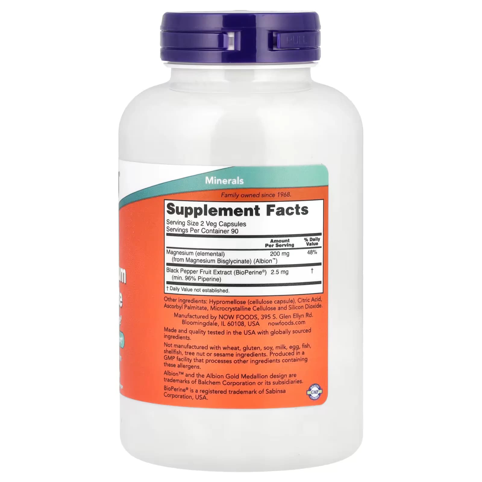NOW Foods Magnesium Glycinate With BioPerine | Buy in Pakistan