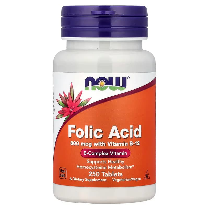 NOW Foods Folic Acid 250 Tablets | Buy in Pakistan