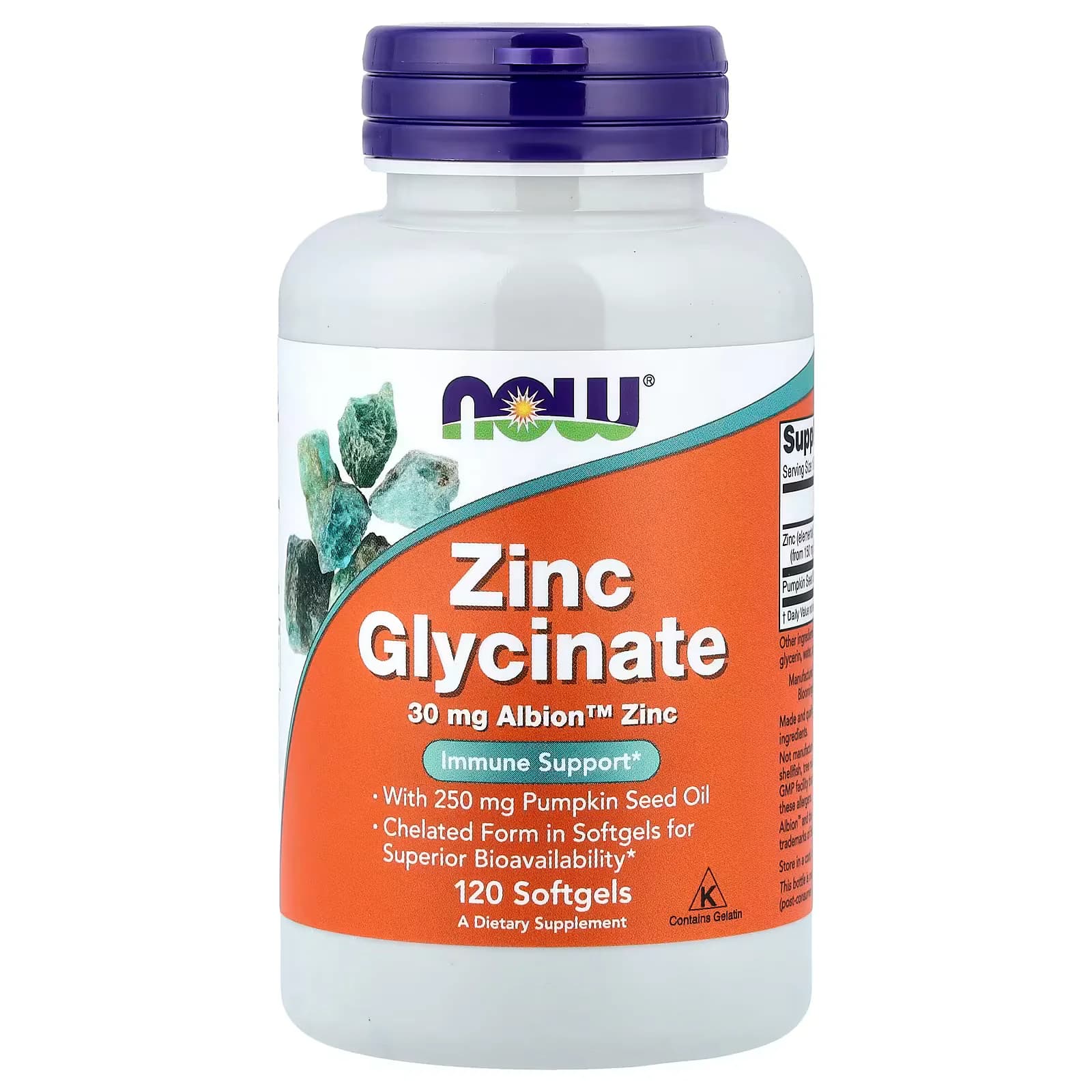 NOW Foods Zinc Glycinate Softgels | Buy in Pakistan