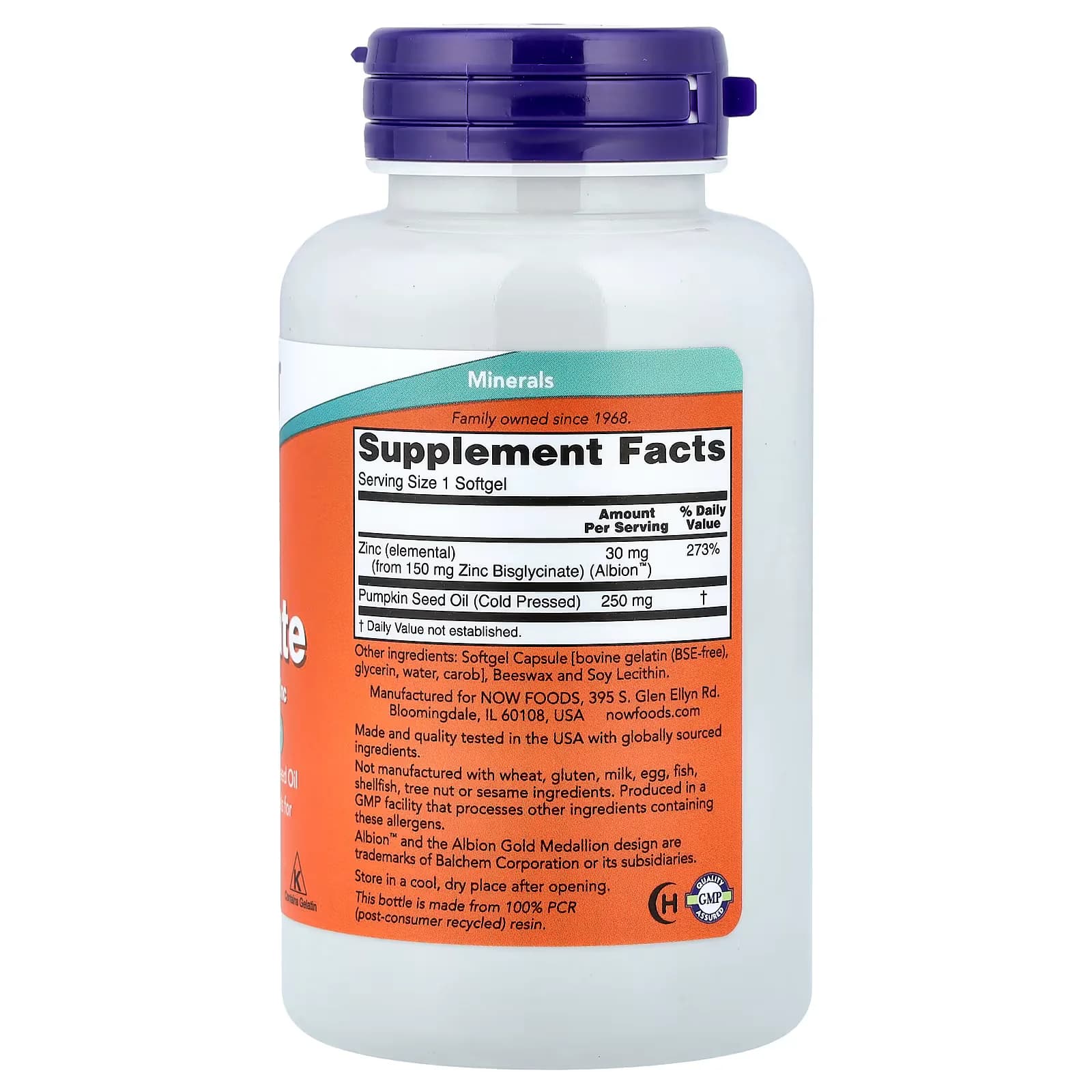 NOW Foods Zinc Glycinate Softgels | Buy in Pakistan