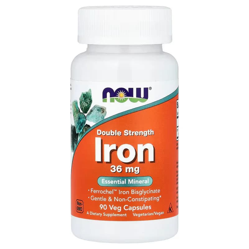NOW Foods Iron 36mg 90 Veg Capsules  | Buy in Pakistan