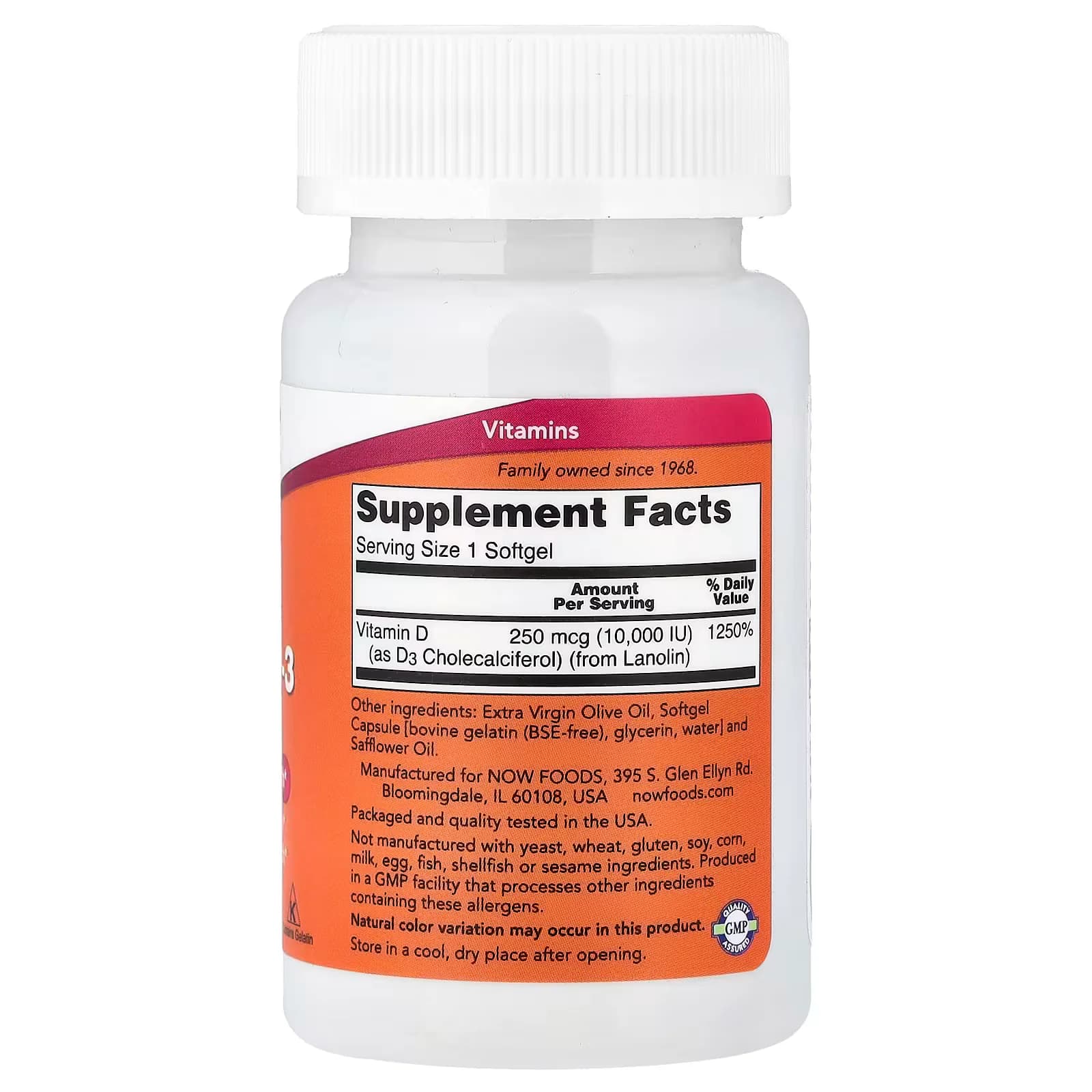 NOW Foods Vitamin D3 10000 IU | Buy in Pakistan