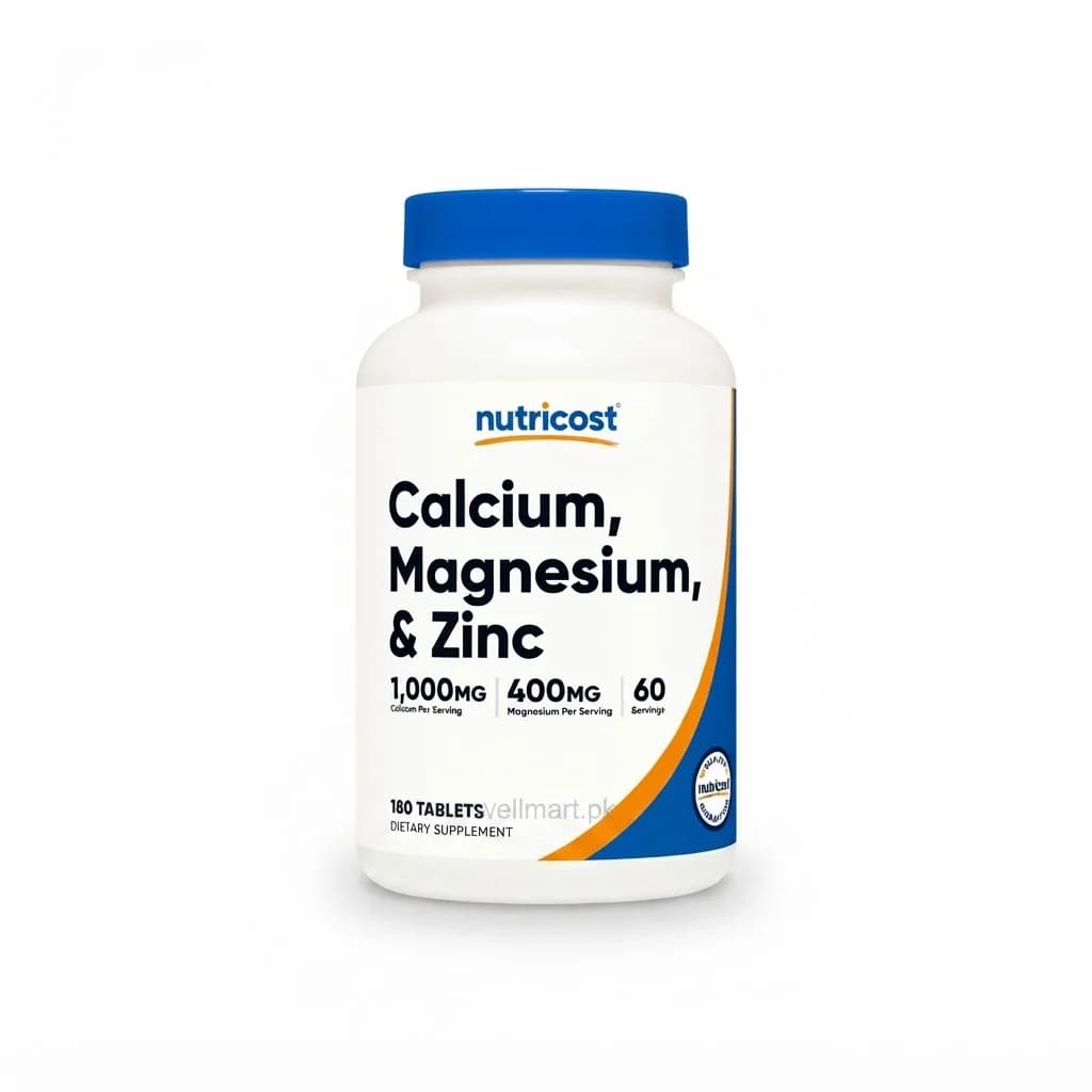 Nutricost Calcium, Magnesium &amp; Zinc 1000 mg Tablets