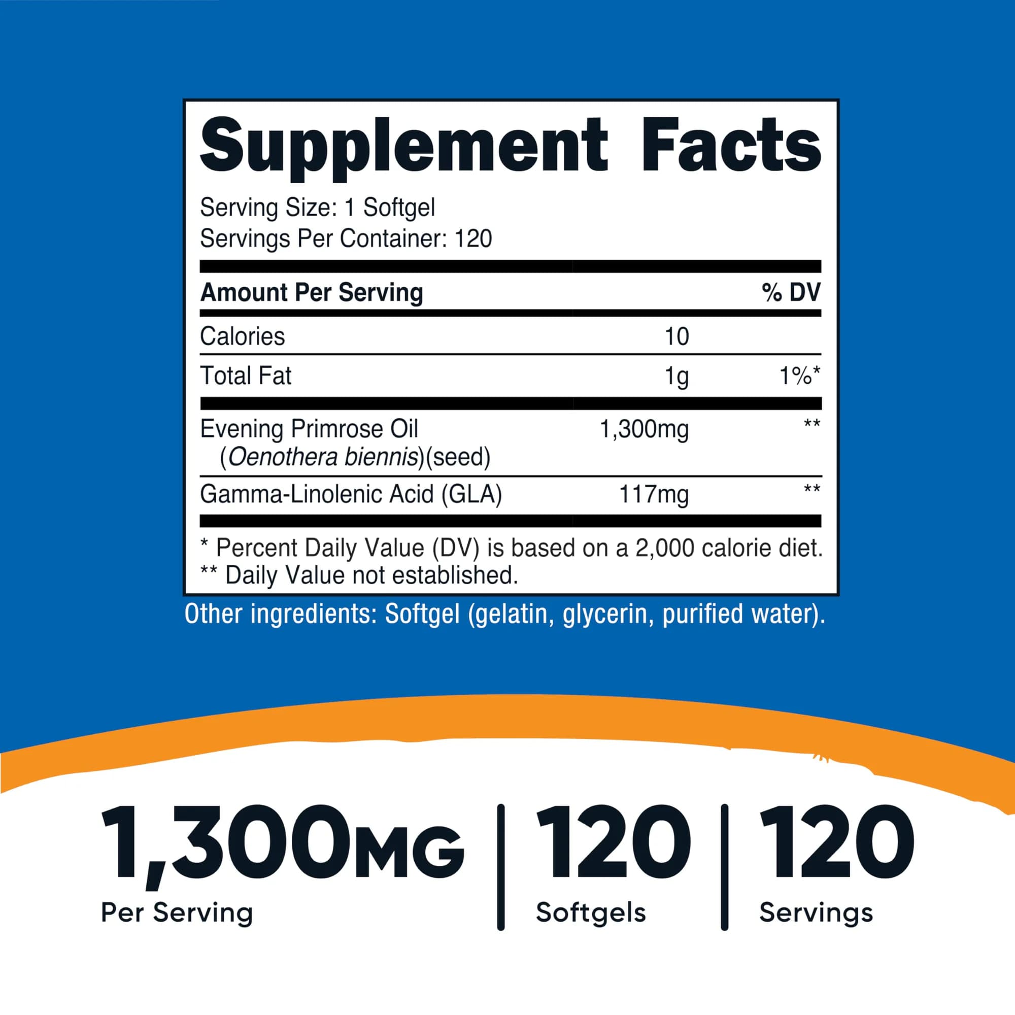 Original Nutricost Evening Primrose Oil 1300mg Softgels Capsules price in Pakistan