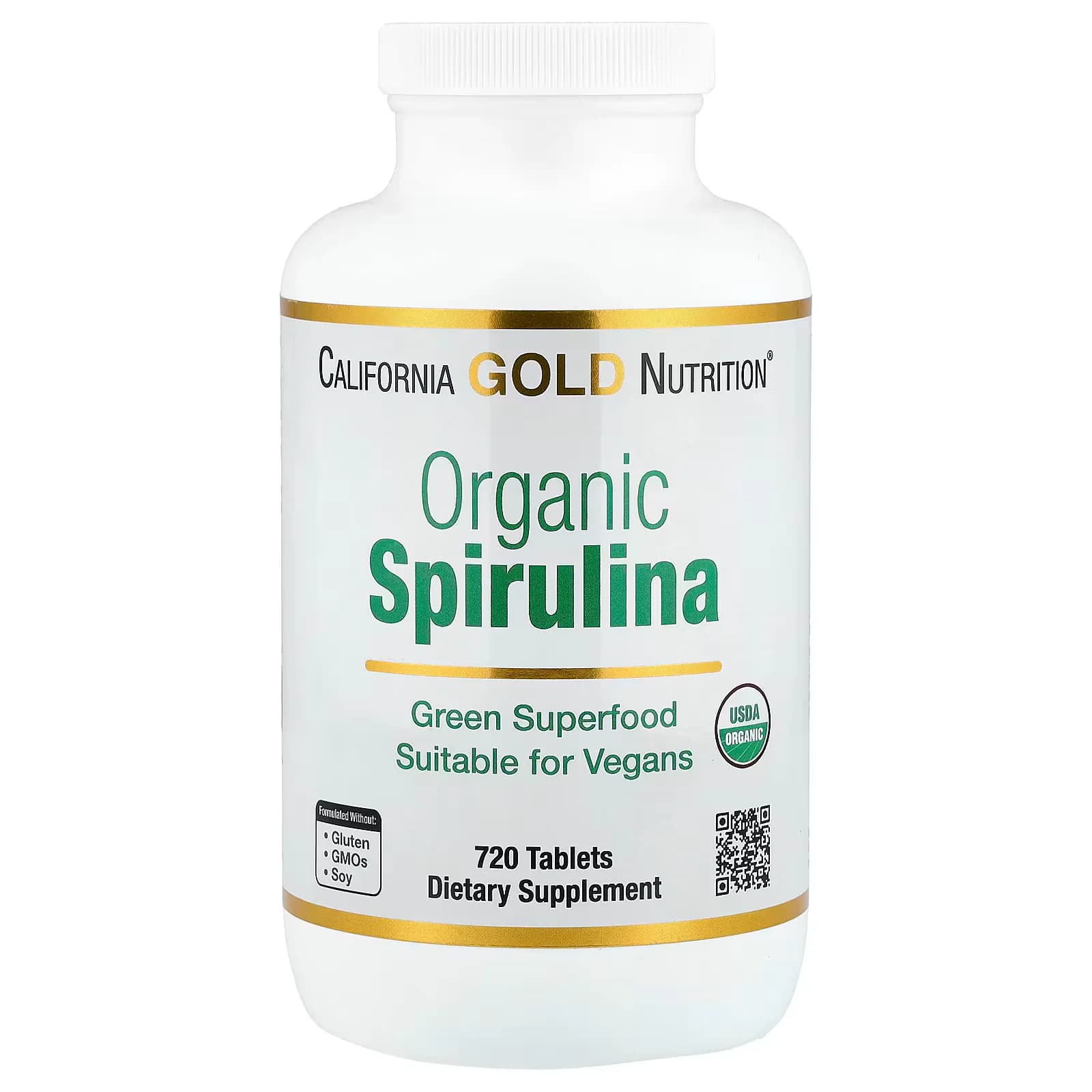 California Gold Nutrition Organic Spirulina 500 mg 720 Tablets in Pakistan at Well Mart