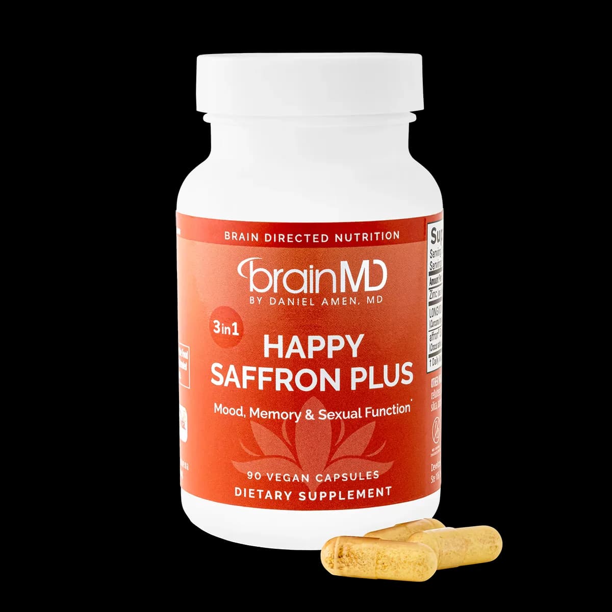 Brain MD Happy Saffron Plus 90 Vegan Capsules in Pakistan at Well Mart