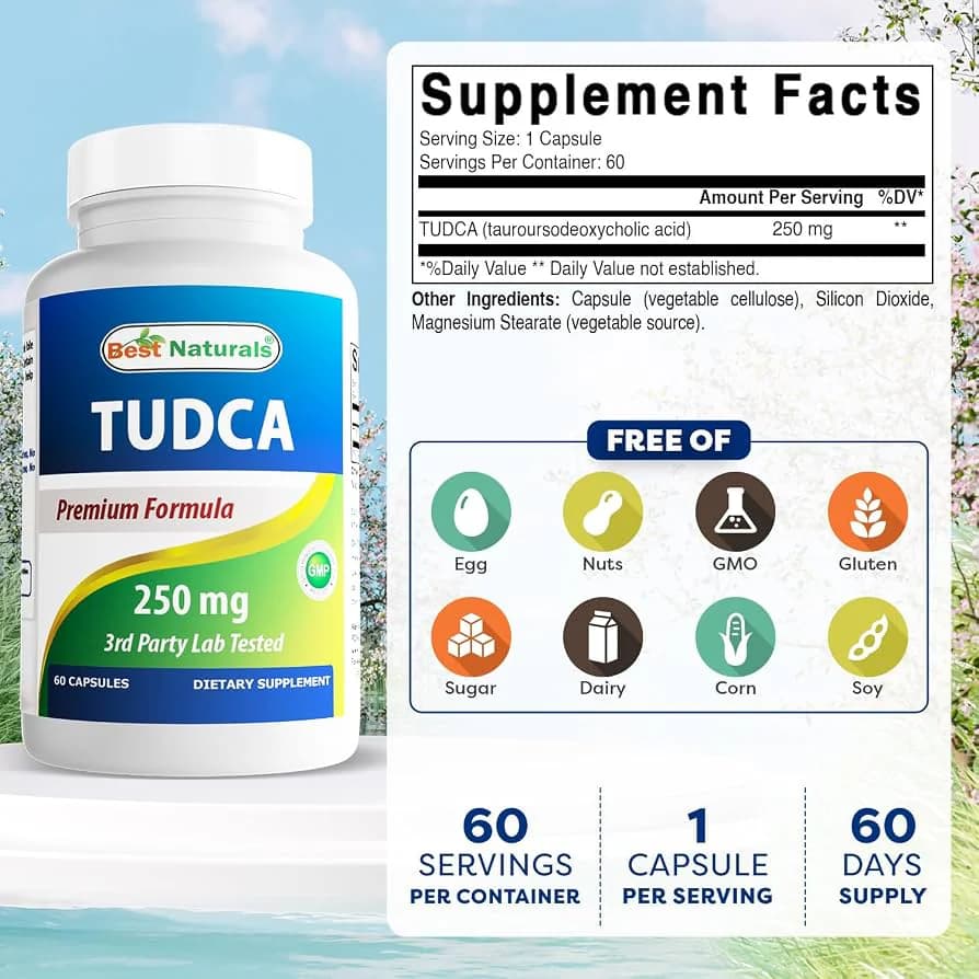 Best Naturals TUDCA 250 mg 60 Vegetarian Capsules in Pakistan at Well Mart