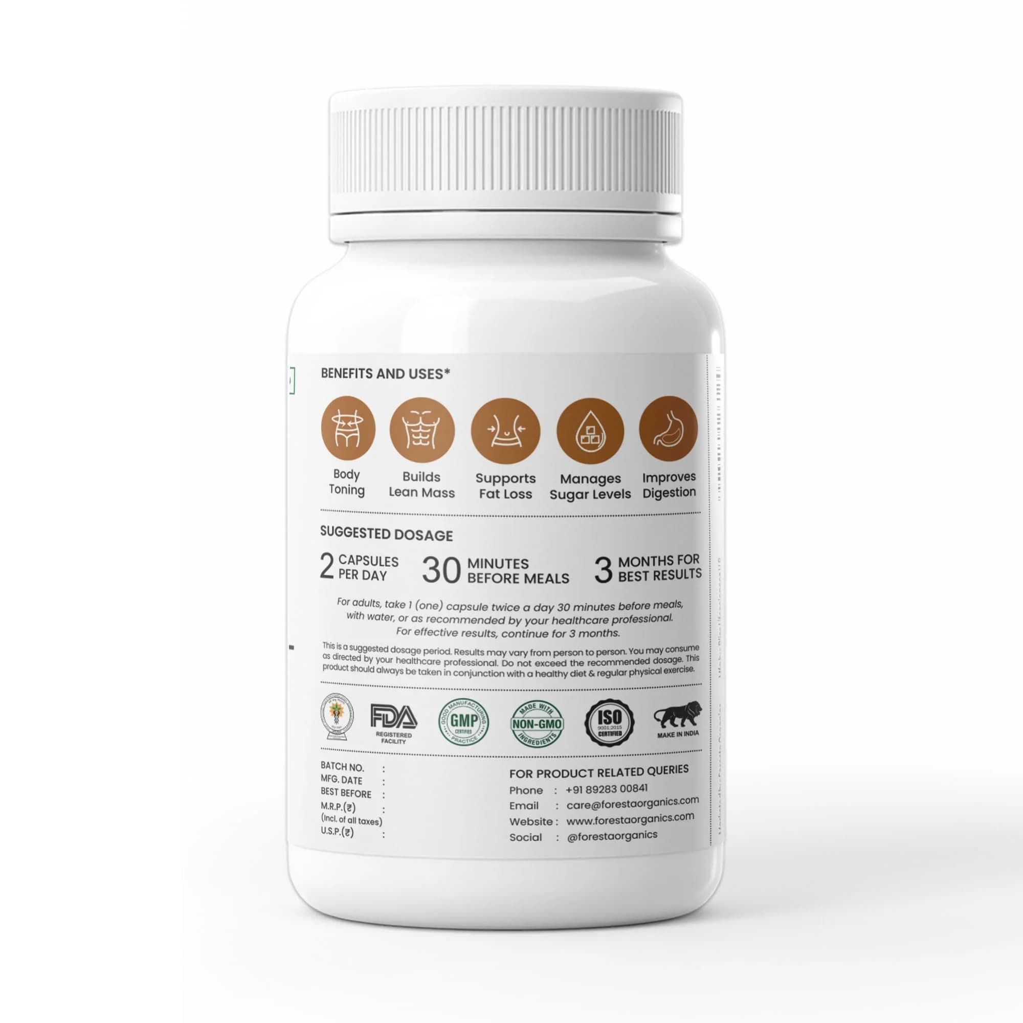 Foresta Organics Carb Block Supplement in Pakistan, Supports Weight Management