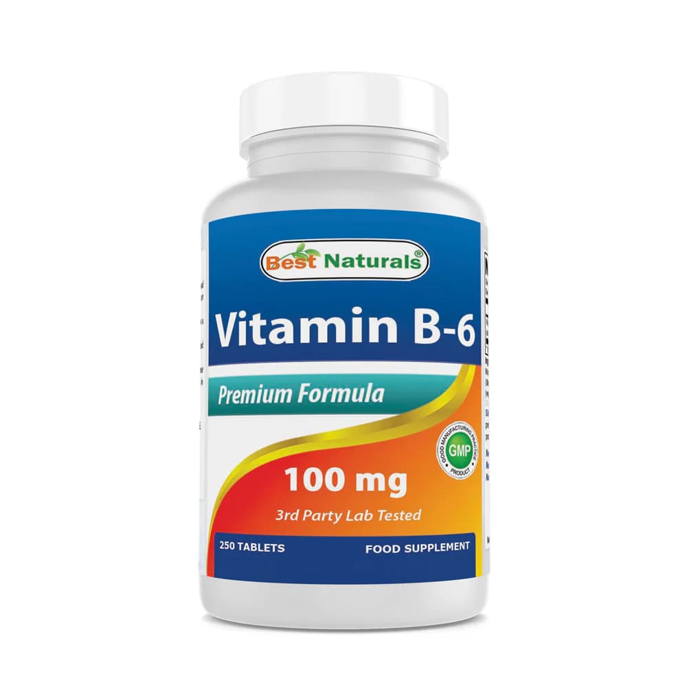Best Naturals Vitamin B-6 100 mg Capsules In Pakistan - Well Mart