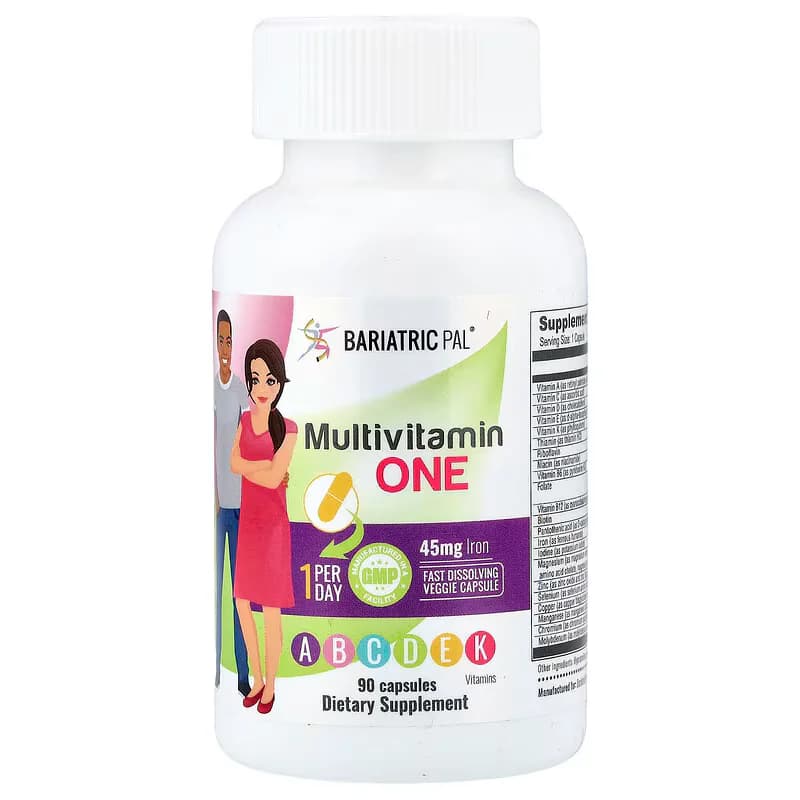 BariatricPal Multivitamin ONE with Iron 45mg 90 Capsules