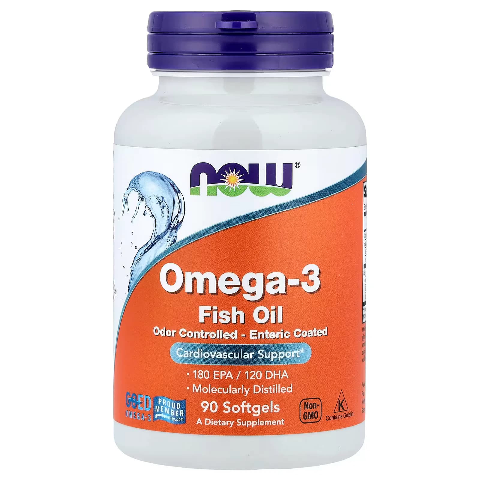 NOW Foods Omega-3 Fish Oil 90 Softgels