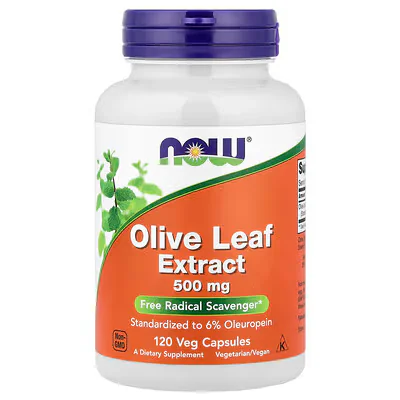 NOW Foods Olive Leaf Extract 500 mg, Veg Capsules