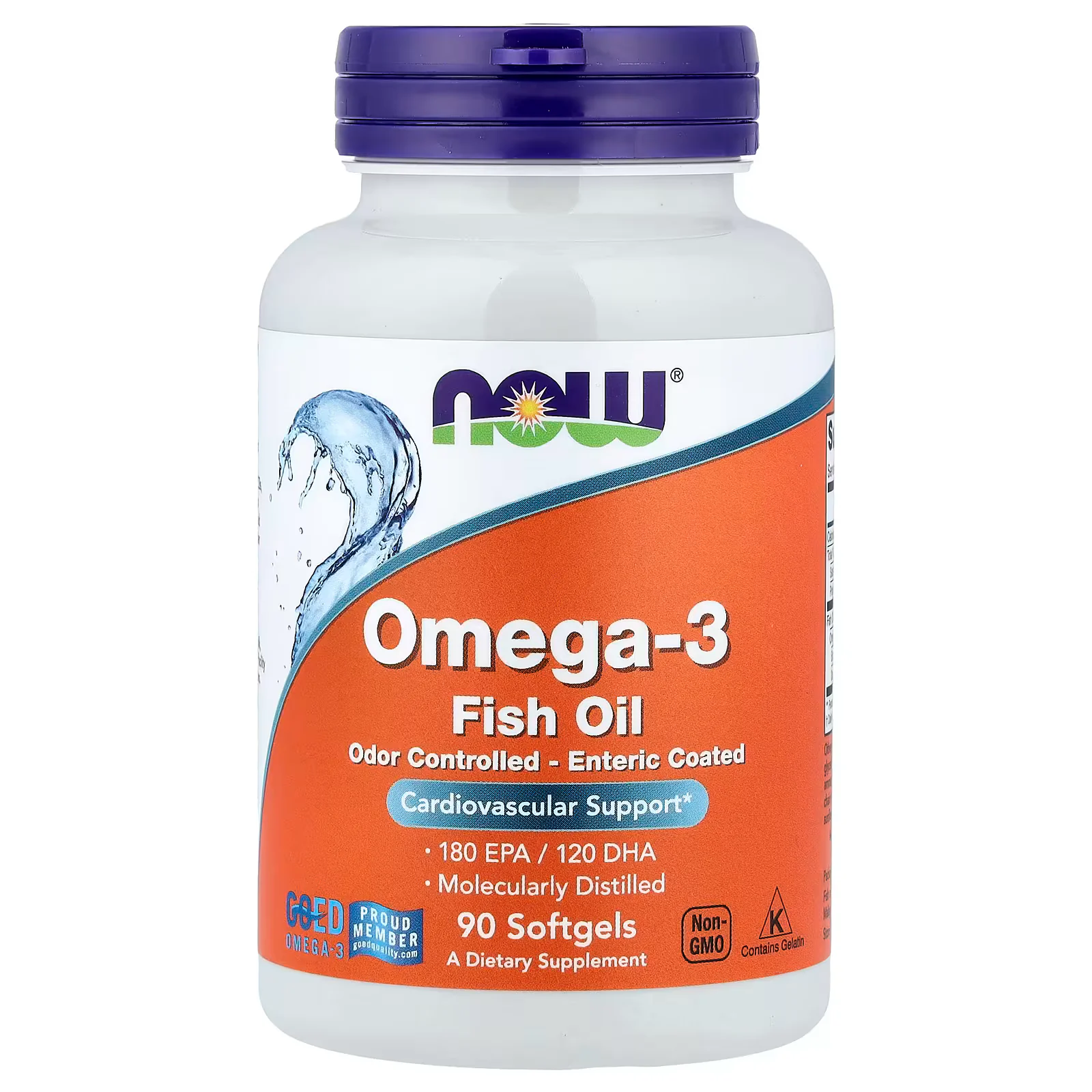 NOW Foods Omega-3 Fish Oil 90 Softgels