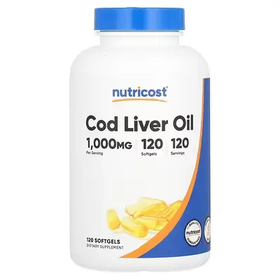 Nutricost Cod Liver Oil 1000mg Softgel