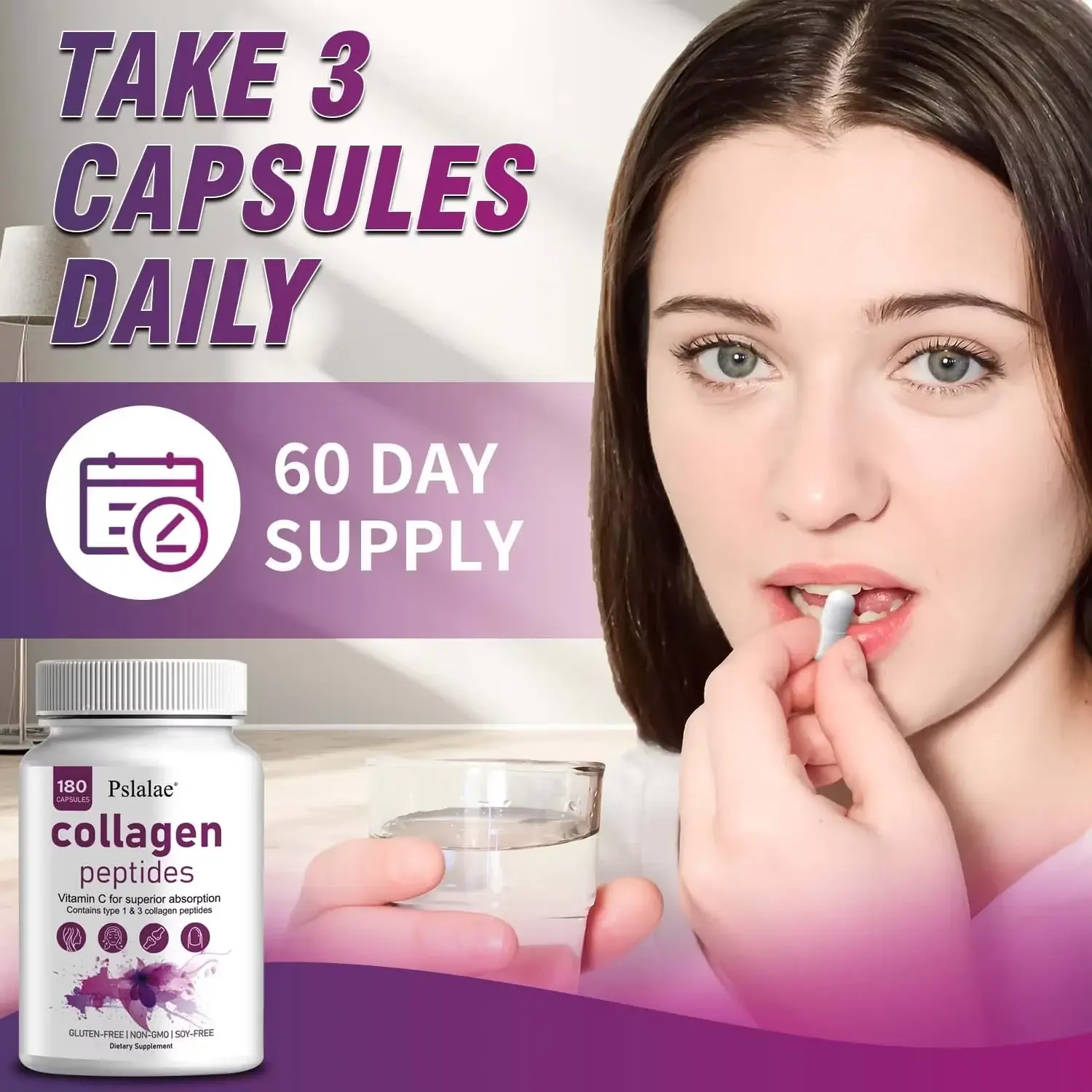 Pslalae Super Collagen Peptides Capsules