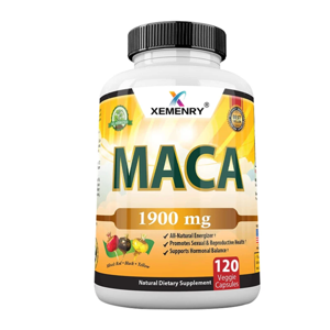 Xemenry Organic Maca Root Black,Red,Yellow Capsules