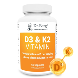 Dr. Berg D3 K2 Vitamin 5000 IU capsules