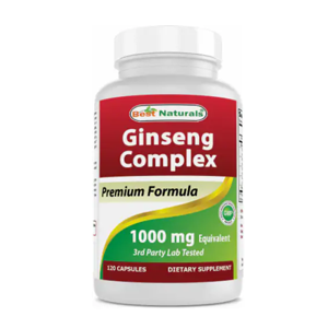 Best Naturals Ginseng Complex 1000 mg Capsules