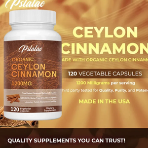 Pslalae Organic Ceylon Cinnamon Capsules 1200mg