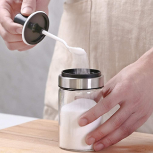 Spice Glass Storage Jar With Spoon