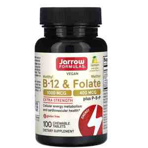 Jarrow Formulas – Methyl B-12 & Folate + | 100  Tablets