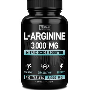 Zeal Naturals L-arginine 3000mg Nitric Oxide Booster